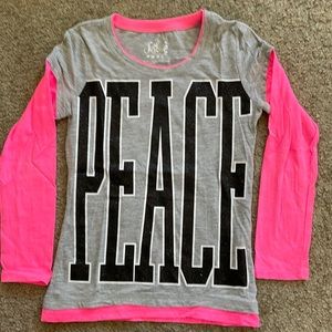 Justice Believe In Yourself Long Sleeved T-shirt Hardly Worn